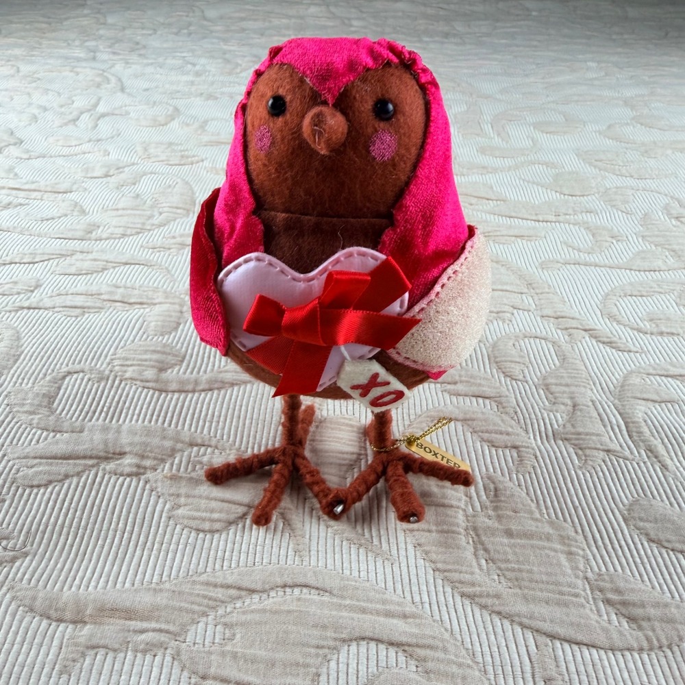 Target Featherly Friends Boxter Valentine Bird 2026 Magenta Velvet Heart XO Tag